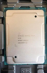 Intel Xeon Gold 6138 cpu processor 20 cores 2GHZ 40 threads FCLGA3647 - Afbeelding 1 van 1