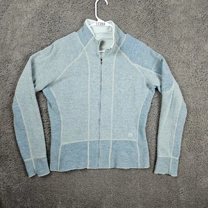 Suéter Mountain Hardwear Para Mujer Grande Gris Azul Cremallera Frontal Dos Tonos Exterior - Imagen 1 de 10