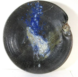 DON REITZ ORIGINAL SIGNED STUDIO POTTERY LOW BOWL, AS FOUND - Picture 1 of 7