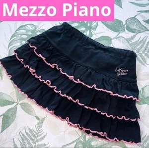 Mezzo Piano Mini Skirt 100 Girls Black Pink - Picture 1 of 5