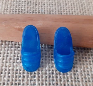 Genuine Barbie Dolls Fashion Shoes Blue Heels Slide On - Picture 1 of 5