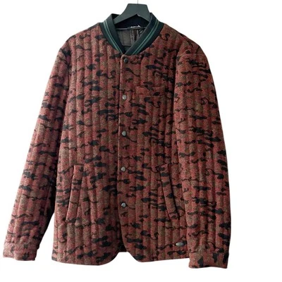 Scotch & Soda Camo Print Jacket Size Large Red Quilted - Image 1 of 4
