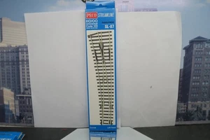 PECO HO/OO CODE 100 NICKEL SILVER INSULFROG SL-87 CURVED LEFT HAND TURNOUT ! - Picture 1 of 6