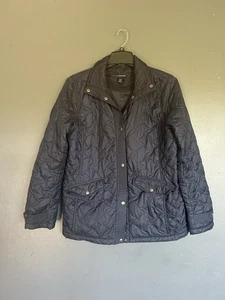 Lands End Quilted Jacket Ultralight Women Size L/T 14-16- Navy Blue - Picture 1 of 5