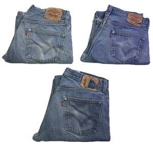 Vintage Levi’s 501XX Lot Of 3 All Fit 34x30 Distressed Jeans Perfectly Worn! - Picture 1 of 22