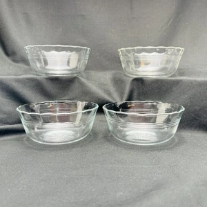 Vintage Pyrex 464 Glass Dessert/Prep Bowls - Scalloped edge – Set of 4 – 9.5 oz - Picture 1 of 7