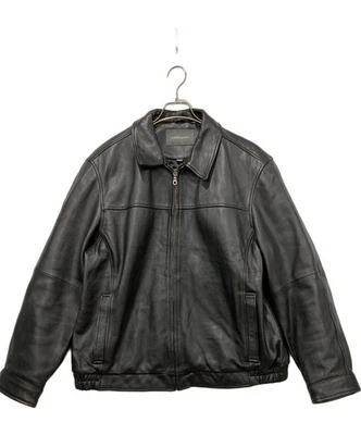 CROFT&BARROW Leather blouson jacket Size: L Black Men - Image 1 of 4