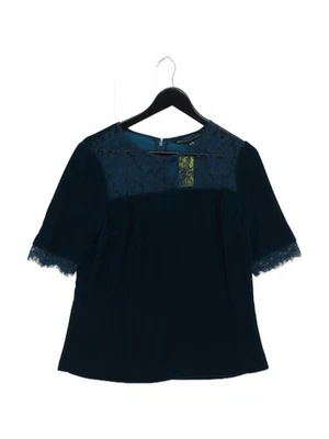 Betty Jackson Women's Top UK 10 Blue Polyester with Nylon Basic - Image 1 of 4