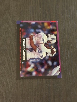 1993 Pro Set Power Power Combos Insert #6 WARREN MOON / WEBSTER SLAUGHTER HOF - Image 1 of 2