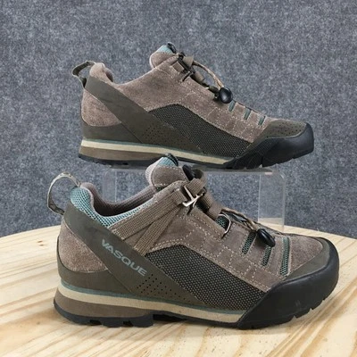 Vasque ботинки женщин 7 шнурка туризм ботинок коричневый синий замши кожи - Изображение 1 из 4