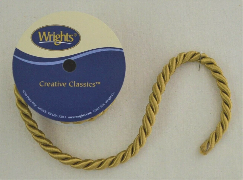 Cordón trenzado Wrights - 3/8" de ancho x 3 yardas - ¡5 colores brillantes para elegir! Foto 1 de 1
