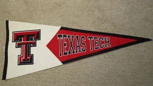 Texas Tech Red Raiders Pennant White Red Triangle Collegiate University Banner - Picture 1 of 8