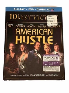 American Hustle Blu-ray + DVD +  Digital HD Christian Bale Bradley Cooper 2014 - Picture 1 of 2
