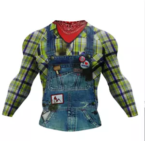 HILLBILLY RASH GUARD For BJJ Dri Fit Compression Gym Shirt - XMARTIAL SLEEVE Lon - Picture 1 of 2