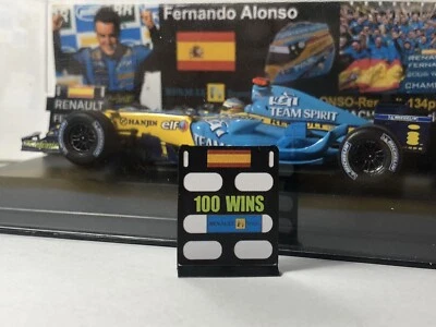 Pitboard 1:43 (Pizarra F1) / Fernando Alonso (Renault) 2005 / 100 victorias Foto 1 de 2