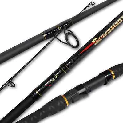 Surf Spinning Rod 2PC/4PC Solid Carbon Fiber Travel Fishing Pole 9/10/11/12/15FT - Image 1 of 4