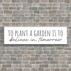 Believe In Tomorrow Garden Typography Large Wooden Wall Mounted Plaque - Picture 1 of 1