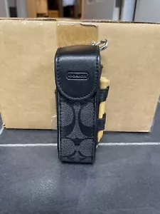 Coach Echtleder Golfballhalter schwarz mit Bällen und Tees Golfer Geschenk - Bild 1 von 4