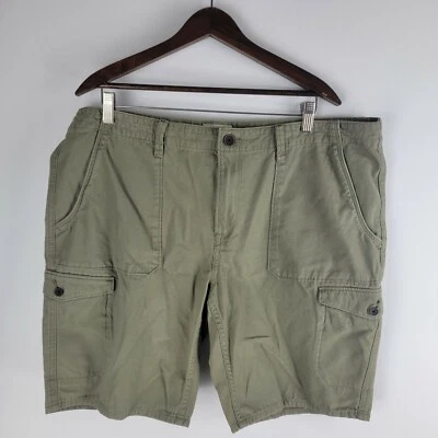 Timberland Hombre Carga Pantalones Cortos Verde Botones Cremallera Algodón Talla 40 Foto 1 de 4
