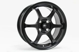 (1) 15x6.5 +38 MST MT40 4x100 Matte Black Wheel - Picture 1 of 3