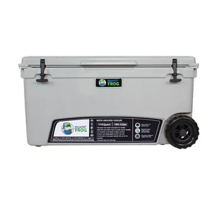 Frosted Frog Gray 110 Quart Cooler Heavy Duty Ice Chest with Wheels - Picture 1 of 5