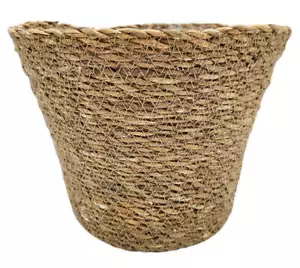 Blumentopf Pflanztopf Pflanzkorb Korb Übertopf Seegras braun rund Mittel Ø 23 cm - Bild 1 von 5