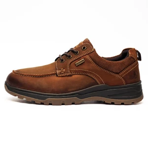 Hush Puppies Percy Mens Waterproof Leather Comfort Memory Foam Casual Work Shoes - Imagen 1 de 5