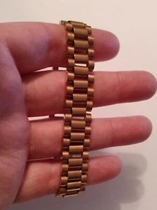 Men's Rose Gold Stainless Steel 16mm 8.5in Presidential Link Bracelet - Picture 1 of 9