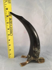 Mid Century Modern Figure Marked "Denmark" - Bird Figure, simulated Horn - Decor - Picture 1 of 11