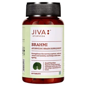 Jiva Brahmi Tablets 500mg 120 Tablet | Mind Wellness -Boost Memory - Picture 1 of 4