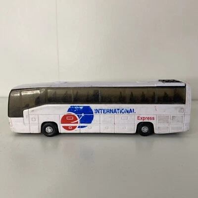 Teama Bus Navette International Express Jouet Ancien En Plastique - Photo 1/4