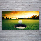 Tulup Tableau sur verre acrylique Image Impression 120x60 Balle De Golf Pelouse