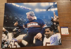 Buddy Ryan Richard Dent Otis Wilson signed 16x20 85 Bears RARE PSA/DNA Auto - Picture 1 of 5