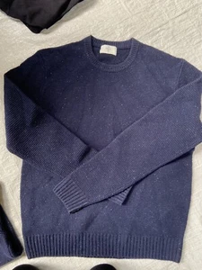 C&A The Basics Men's Crew Neck Chunky Knit Jumper - Size S - Navy Blue - Picture 1 of 2