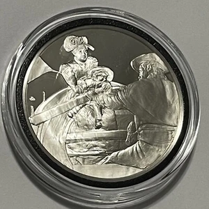 1893 Boating Party Mary Cassatt Sterling Silver Proof Coin Rare Round Medal Art - Picture 1 of 17