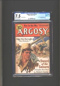 Argosy #1258  JAN 16   1937   CGC  7.5  Cream to Off White   Burroughs Story - Picture 1 of 2