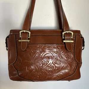 Patricia Nash Hemsley Shoulder Satchel Bag Florence Tooled Leather - Picture 1 of 19