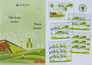 Rumänien 2016 EUROPA,Umweltbewusst,THINK GREEN Mi.7067-68,KB,Block 666 I+II,FDC  - Imagen 1 de 11