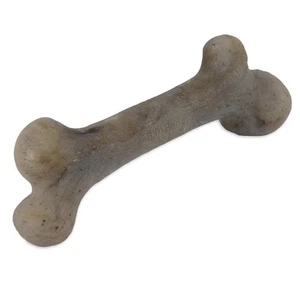 Hueso de corteza de dinosaurio - Hueso de perro de nailon para masticadores resistentes - Sabor a tocino real - Imagen 1 de 5