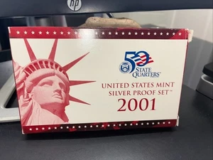 Juego de prueba de plata de Estados Unidos 2001 como nuevo con cuartos 50 cuartos estatales - Imagen 1 de 8