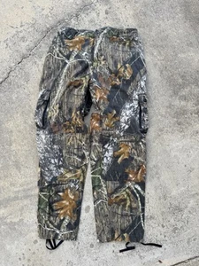 Vintage Cabelas Camo Pants Large Regular Double Knee Mossy Oak - Picture 1 of 3