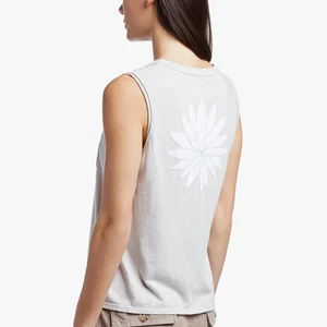 JAMES PERSE BESTICKTES LOTUS VINTAGE TANK IN WEISS GRÖSSE 1 (SMALL)! - Bild 1 von 7