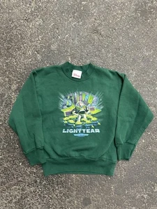 Sudadera Disney Buzz Lightyear Niños XS Verde Vintage Gráfico Dibujos Animados - Imagen 1 de 5