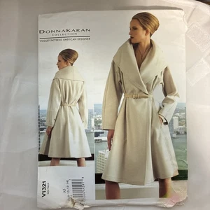 Vogue Sewing Pattern V1321 Donna Karan NY Misses Double Breasted Coat Size 6-14 - Picture 1 of 6