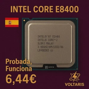 Intel Core 2 Duo E8400 CPU Procesador 3.00GHz/6M/1333 SLB9J socket 775 - Imagen 1 de 1