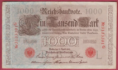 R* GERMANY 1000 MARK 1910 P-44b VF DETAILS #3434 - Image 1 of 2