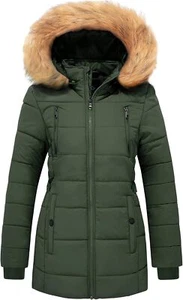 FARVALUE Womens Water Resistant Winter Coat Thicken Puffer Jacket Warm Quilted P - Picture 1 of 8