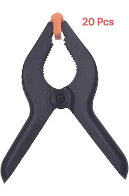 20 pcs 4" inch Heavy Duty Plastic Spring Clamps Tips Clip 2'' Jaw - Image 1 of 4