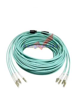 LC-LC MM 4 Strand Armored 10G OM3 Fiber Cable Fiber Optic Jumper Patch Cord 50m - Bild 1 von 1