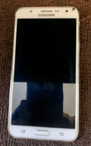 Samsung Galaxy J7 White Smartphone Good Working Condition Factory Reset AS IS - Picture 1 of 5